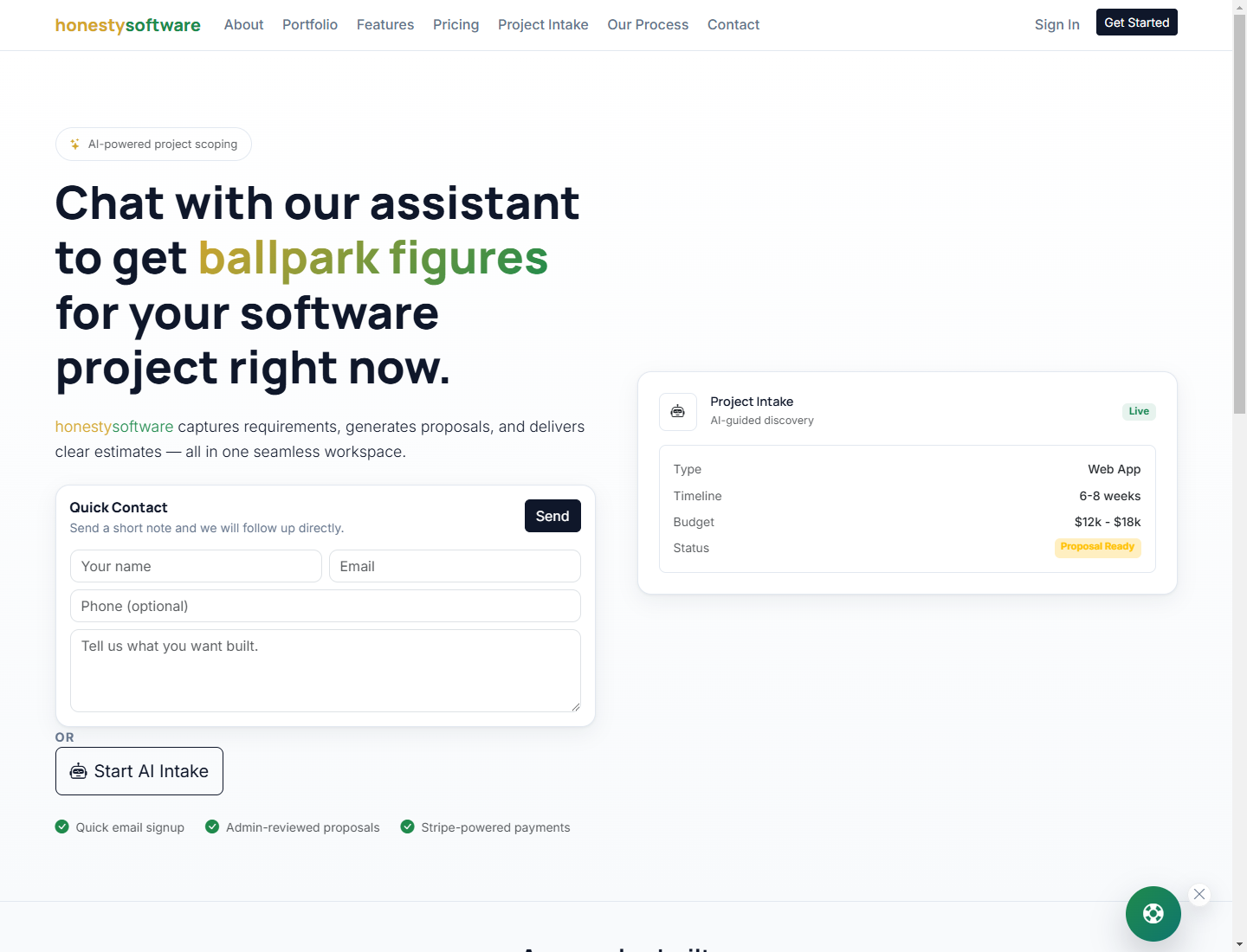 Screenshot of Honesty Software