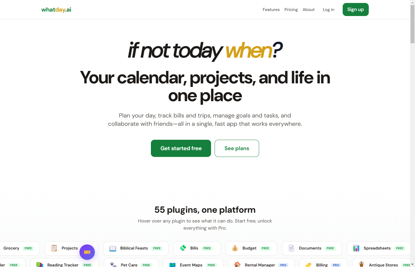 Screenshot of WhatDay.ai